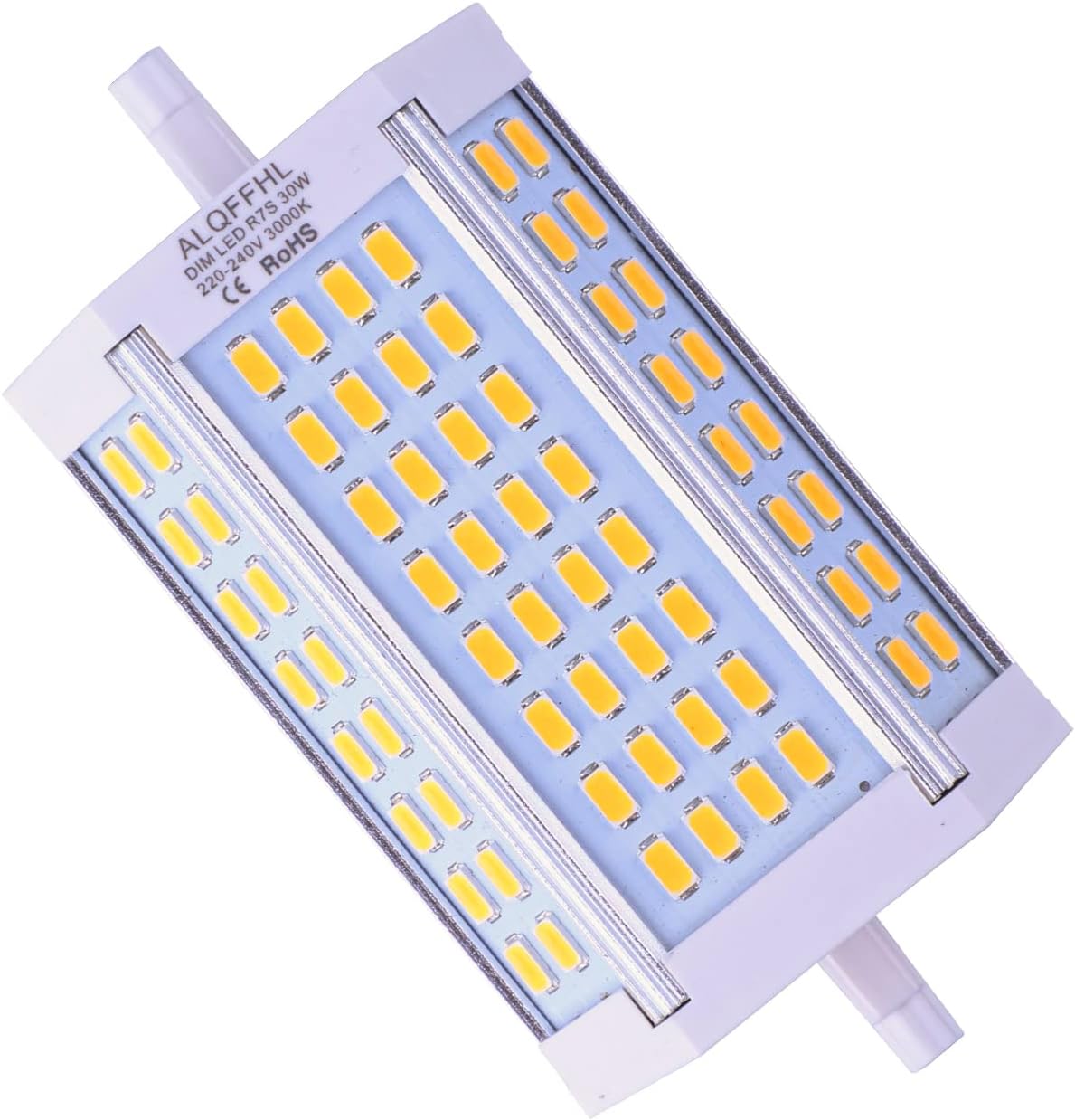 R7S LED Lampen 118mm Dimmbar 30W, Doppelendige J Typ Flutlichter (200W 300W Halogenbirne T3 äquivalent), 3000K 3000lm, LED Leuchtmittel Stablampe, Wände Sicherheit Böden Glühbirnen (Warmes Weiß)