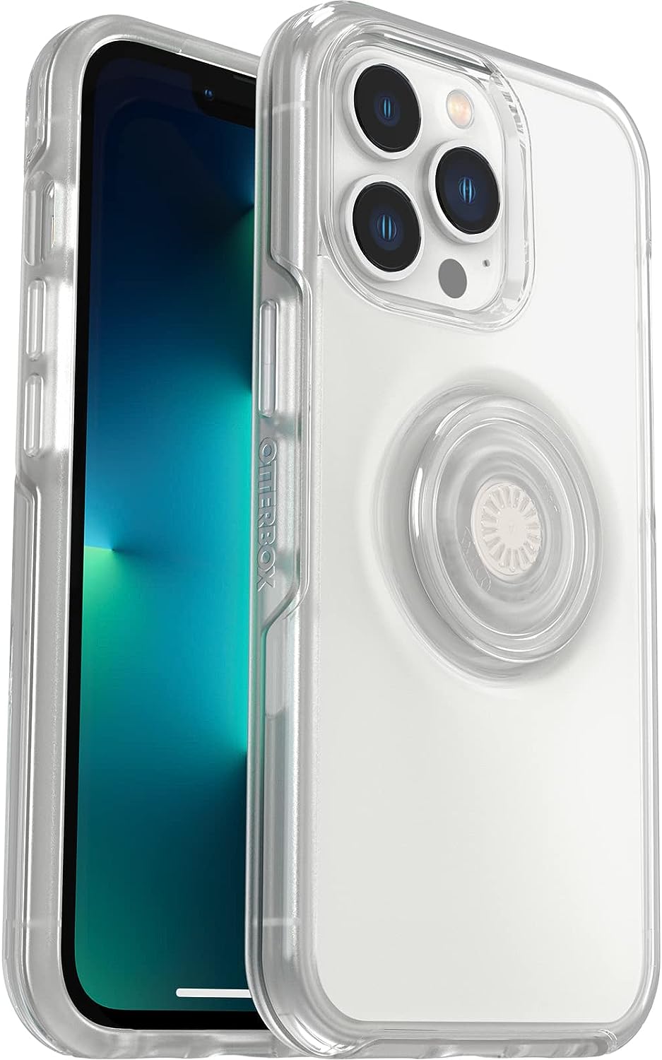 OtterBox Otter+Pop Hülle für iPhone 13 Pro, stoßfest, sturzsicher, schützende Hülle mit PopSockets PopGrip, 3x getestet nach Militärstandard, Transparent