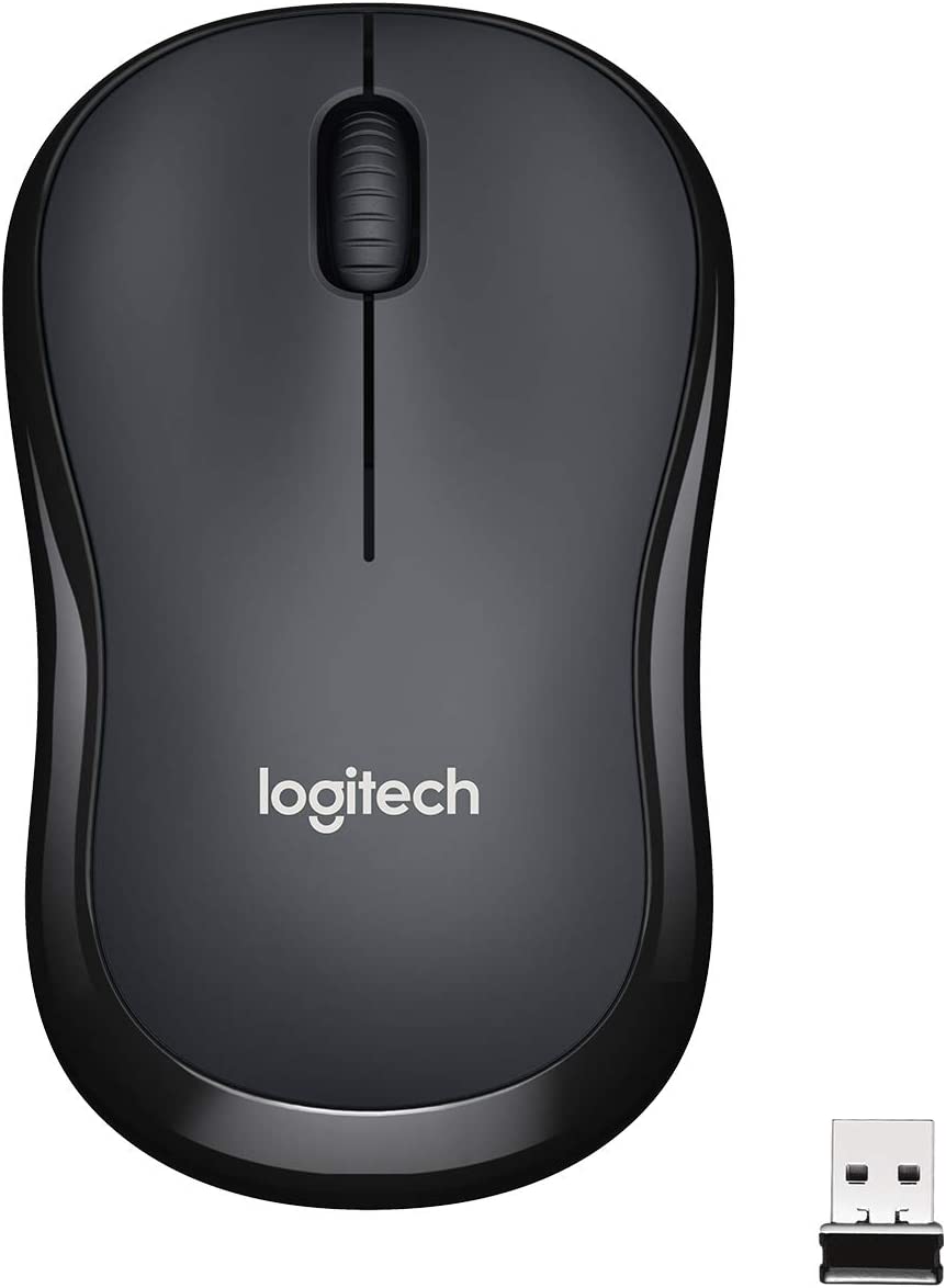 Logitech M220 SILENT Kabellose Maus, 2,4 GHz mit USB-Empfänger, 1000 DPI Optical Tracking, 18 Monate Batterielaufzeit, Für Links- & Rechtshänder, Kompatibel mit PC, Mac, Laptop - Grau