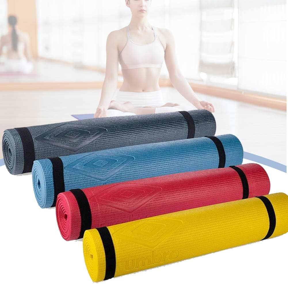 Bakaji Rutschfeste Yogamatte, 175 x 60 cm, hohe Dichte, Matte für Training, Fitness, Aerobic, Fitnessstudio, Gymnastik, mit Schultergurt, verschiedene Farben