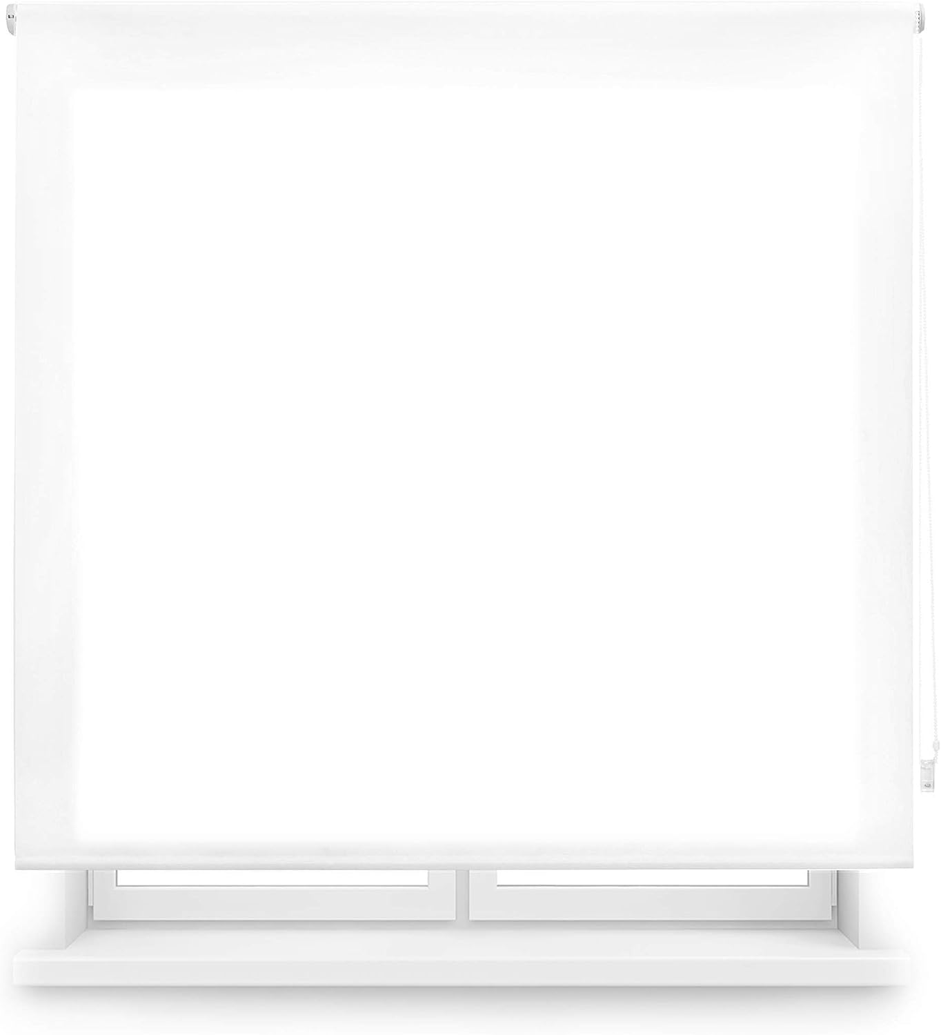 Blindecor Ara | Lichtdurchlässiges Rollo | Weiß | 110 x 175 cm (BxH) | Stoffgröße 107 x 170 cm | Rollos für fenster