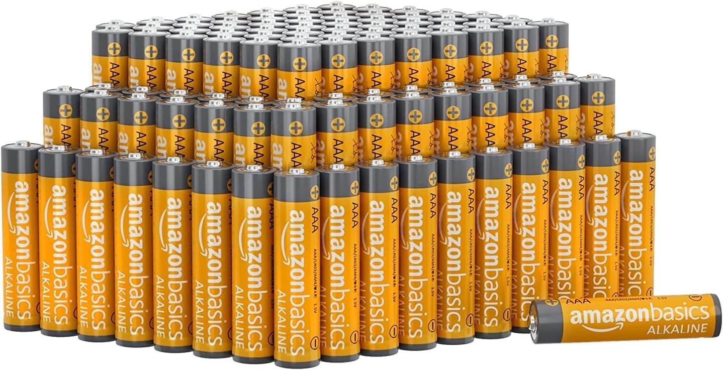 Amazon Basics AAA-Alkalibatterien, leistungsstark, 1.5 V, 100er-Pack