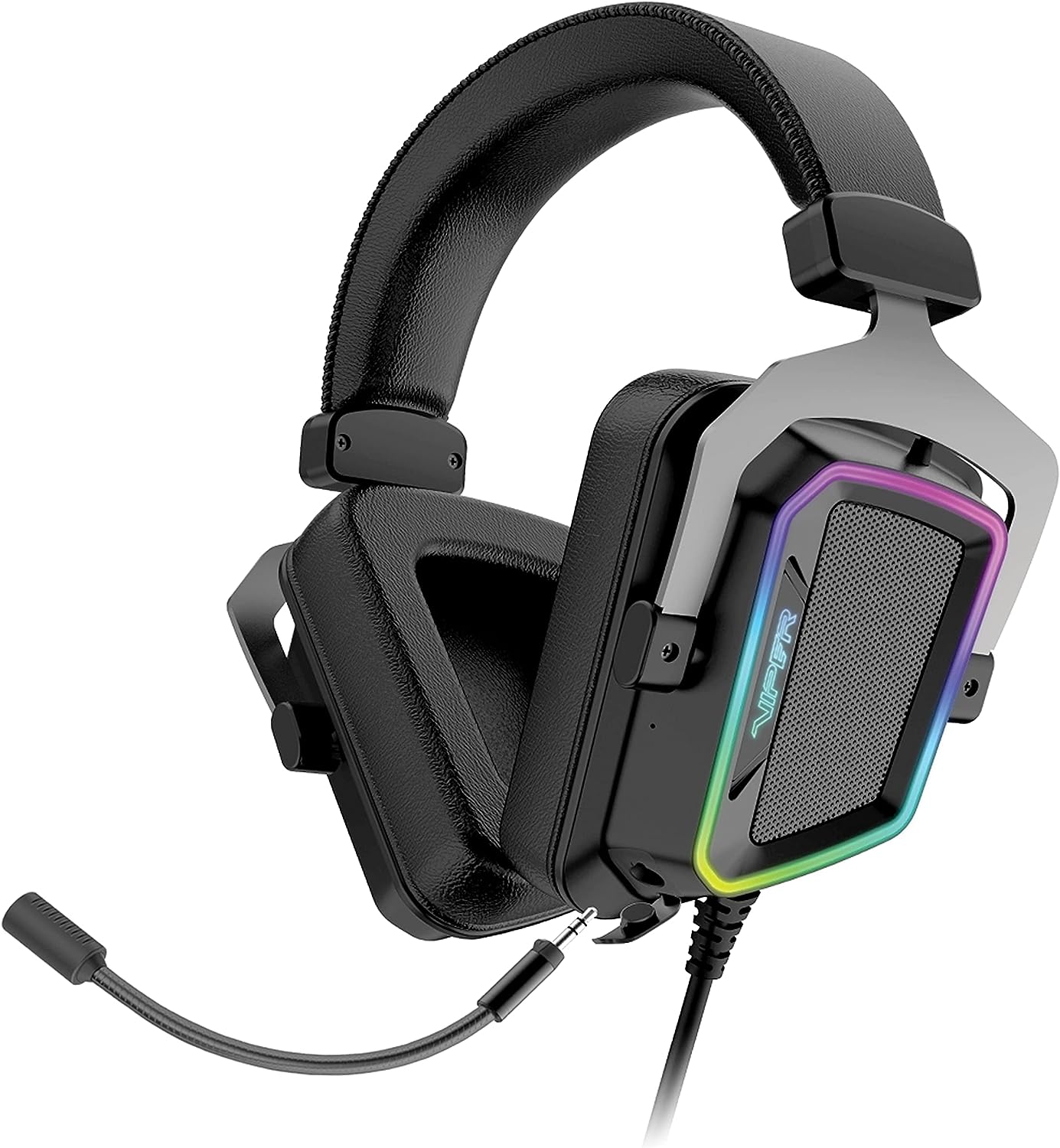 Patriot Viper V380 Gaming Headset, 7.1 Surround Sound Kopfhörer für PC, PC-Gaming, Over Ear, Hi-Fi 53mm Treiber, ENC Quality Mikrofon mit Rauschunterdrückung, RGB Beleuchtung