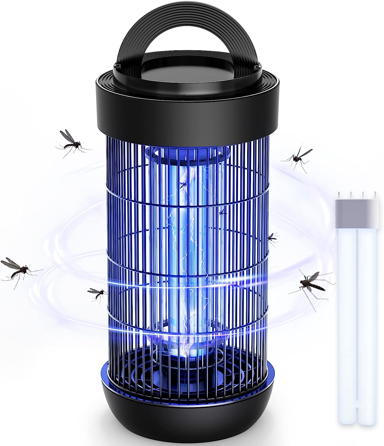 CONOPU Insektenvernichter Elektrisch - 3000V Wespenfalle für den Innenbereich, 18W Mückenfalle Mückenlampe, 365nm UV Elektrischer Fliegenvernichter, Schwarz