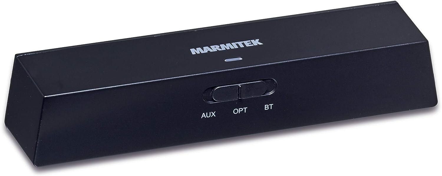 Audio Empfänger und Sender - Marmitek BoomBoom 100 - Bluetooth - 2 in 1 - AAC, aptX & aptX Low Latency - Digitale und analoge Ein- und Ausgänge - Multipair Partymode - 2 Kopfhörer anschließen