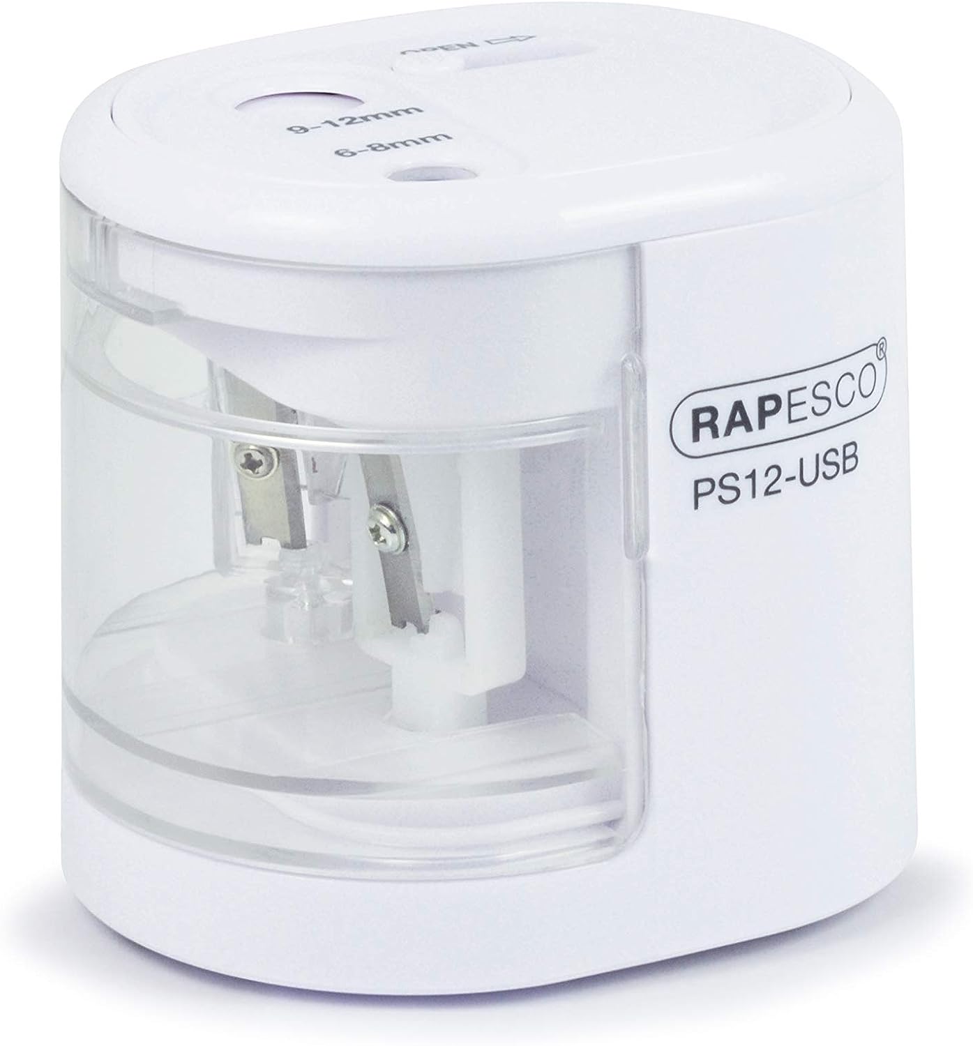 Rapesco 1448 PS12-USB Anspitzer, Weiß