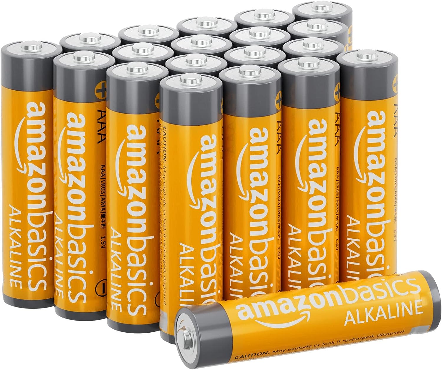 Amazon Basics AAA-Alkalibatterien, leistungsstark, 1,5 V, 20er-Pack (Aussehen kann variieren)