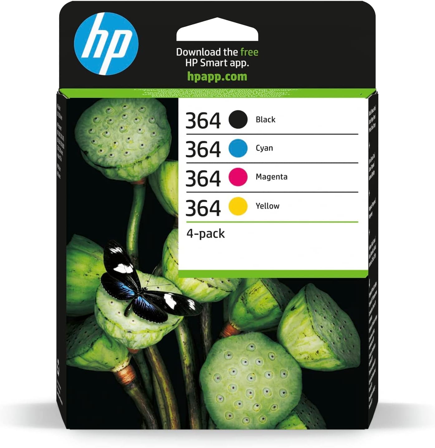 HP 364 (N9J73AE) Multipack Original Druckerpatronen 1xSchwarz, 1xBlau, 1xRot, 1xGelb für HP DeskJet 3070A, 35xx, HP OfficeJet 46xx, HP Photosmart 55xx, 6510, 6520, 75xx, Bxxxx, Cxxxx, D5460