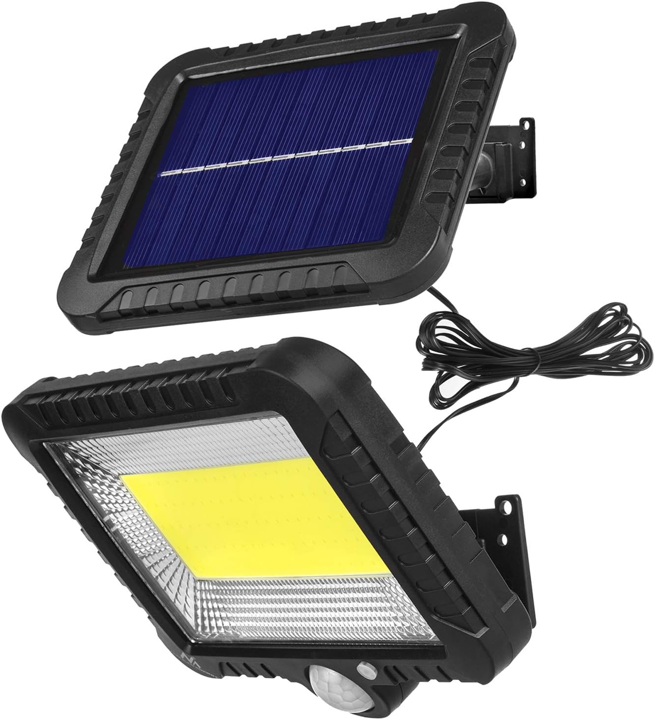 Maclean MCE438 LED Strahler mit Bewegungssensor Flutlichtstrahler Solar Wandleuchte Dämmerungssensor Solarleuchte IP44 5W 400 Lumen 6000K Kaltweiß (1x Stück)