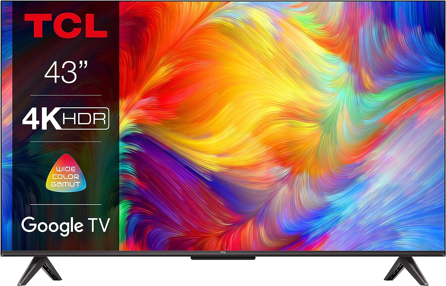 TCL 43P739 43 Zoll Fernseher, 4K HDR, Ultra HD, Smart TV Powered by Google TV, Rahmenloses Design (Dolby Vision & Atmos, Freihändige Sprachsteuerung, Kompatibel mit Google Assistant & Alexa)