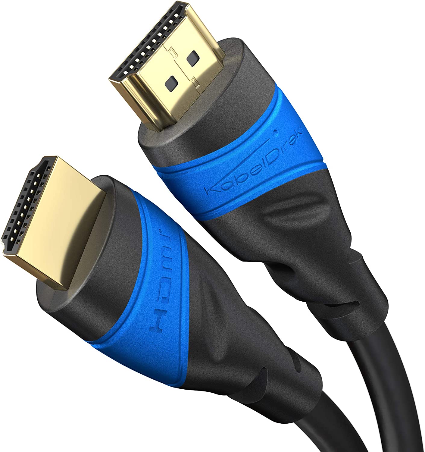 KabelDirekt – 4K HDMI-Kabel – 12,5 m – 4K@60Hz (Extra-Kupfer für bis zu 18 Gbit/s und Ultra HD/4K – kompatibel mit HDMI 2.0, High Speed mit Ethernet, Blu-ray/PS5/Xbox Series X/Switch, schwarz)