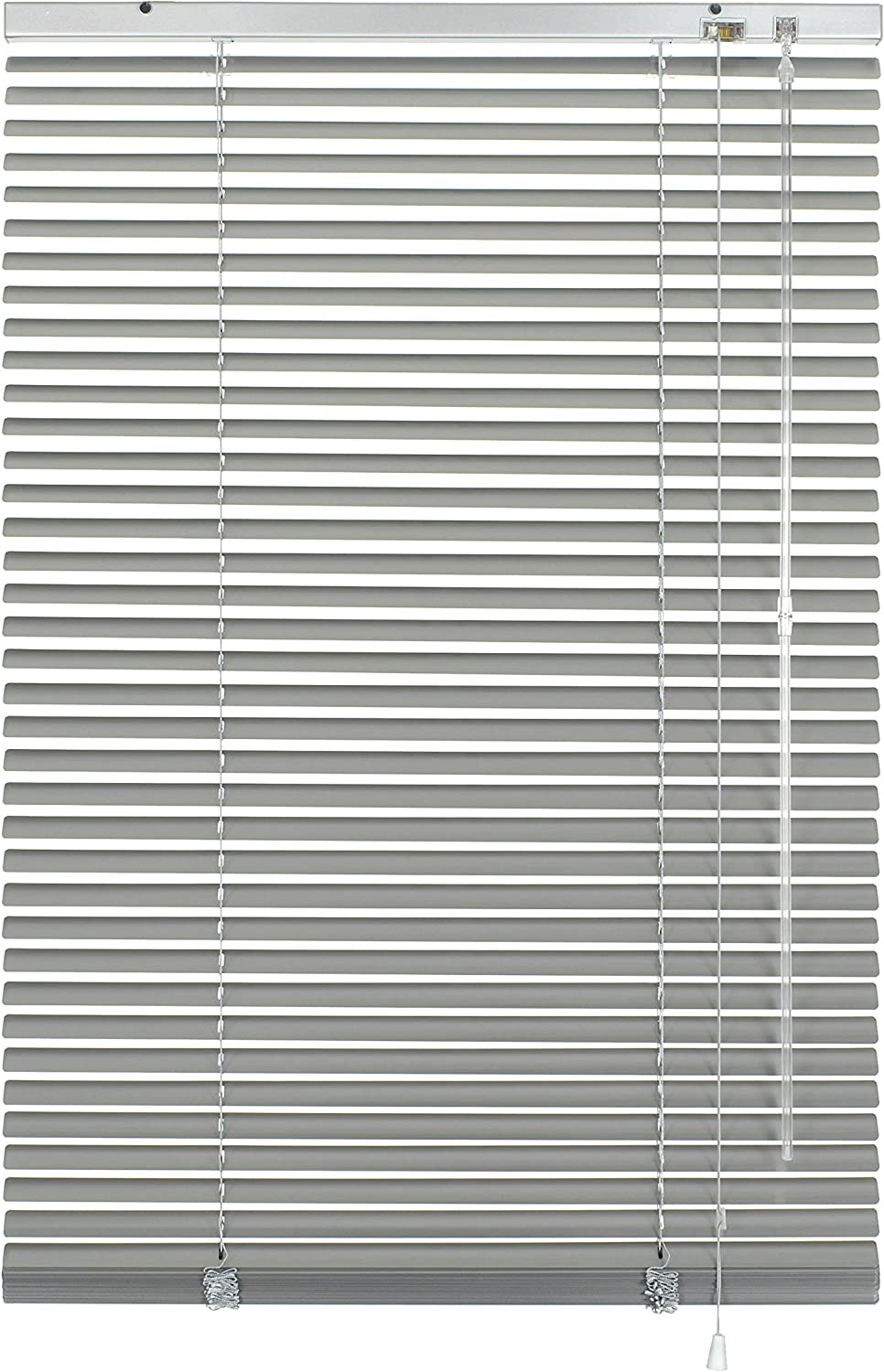 Deco Company Alu-Jalousie ohne Bohren, Zum Klemmen, Inkl. Klemmträgern, Sichtschutz, Lichtschutz, Blendschutz, Aluminium-Jalousie, Silber, 50 x 130 cm