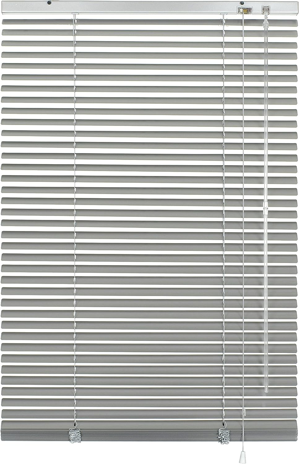 Deco Company Alu-Jalousie ohne Bohren, Zum Klemmen, Inkl. Klemmträgern, Sichtschutz, Lichtschutz, Blendschutz, Aluminium-Jalousie, Silber, 80 x 130 cm