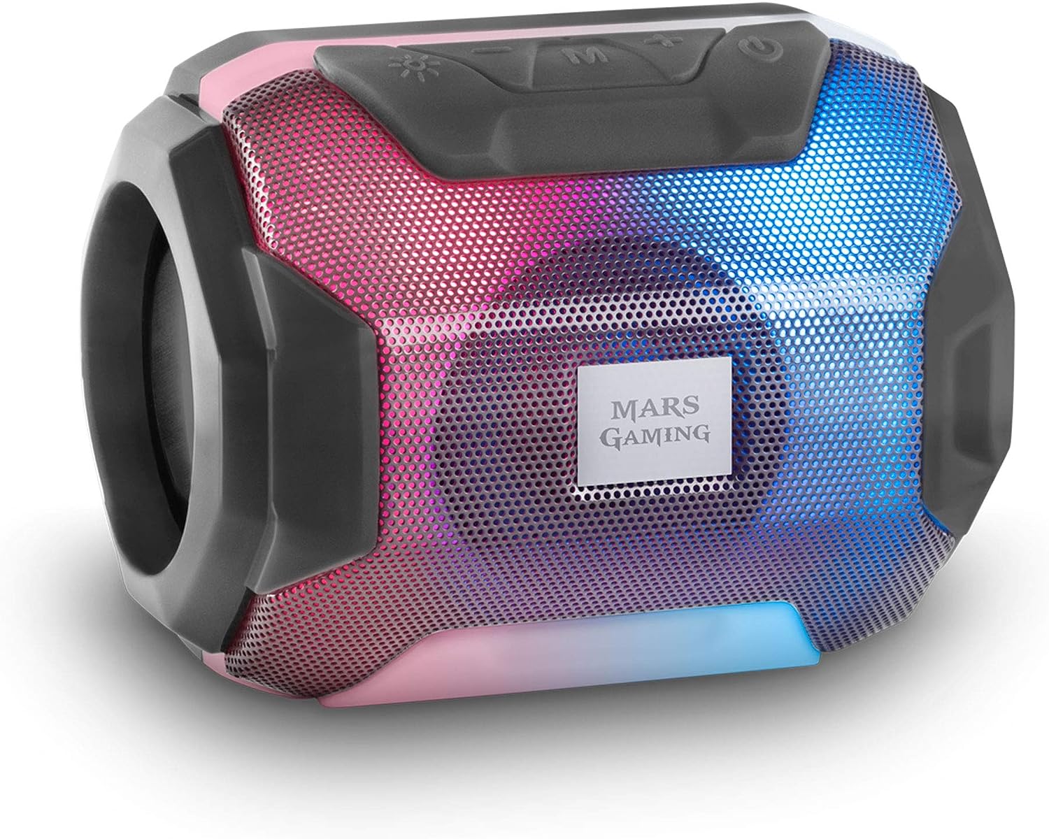 Mars Gaming GAMING MSBAX, Bluetooth-RGB-Lautsprecher, kompakt,10W, USB/MicroSD/Radio, Schwarz, negro