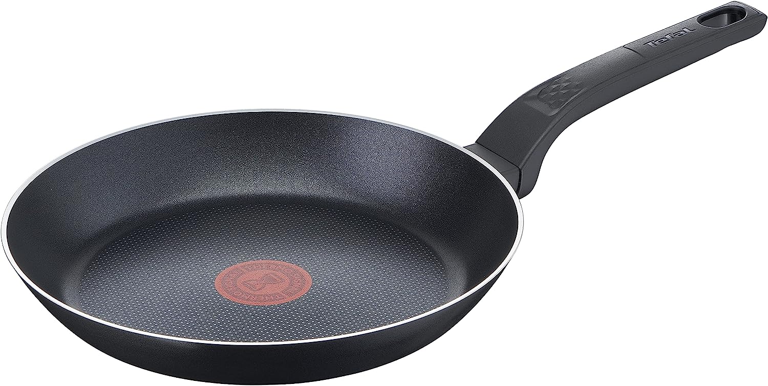 Tefal B55502 Easy Cook & Clean Bratpfanne 20 cm | Antihaftversiegelung | Thermo-Signal | stabiler Boden | einfache Reinigung | tiefe Form | Schwarz