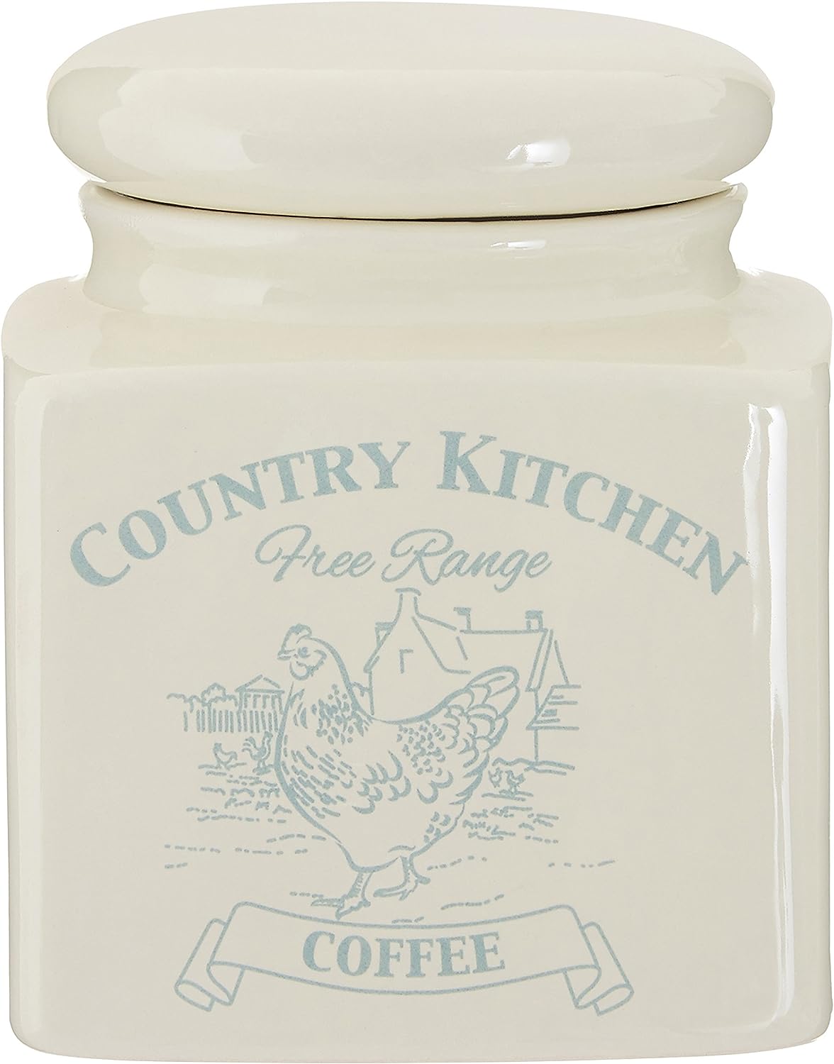Premier Housewares Country Kitchen E125 Aufbewahrungsdose, Cremefarben Kaffee beige, Dolomit, Sahne, 11x11x12